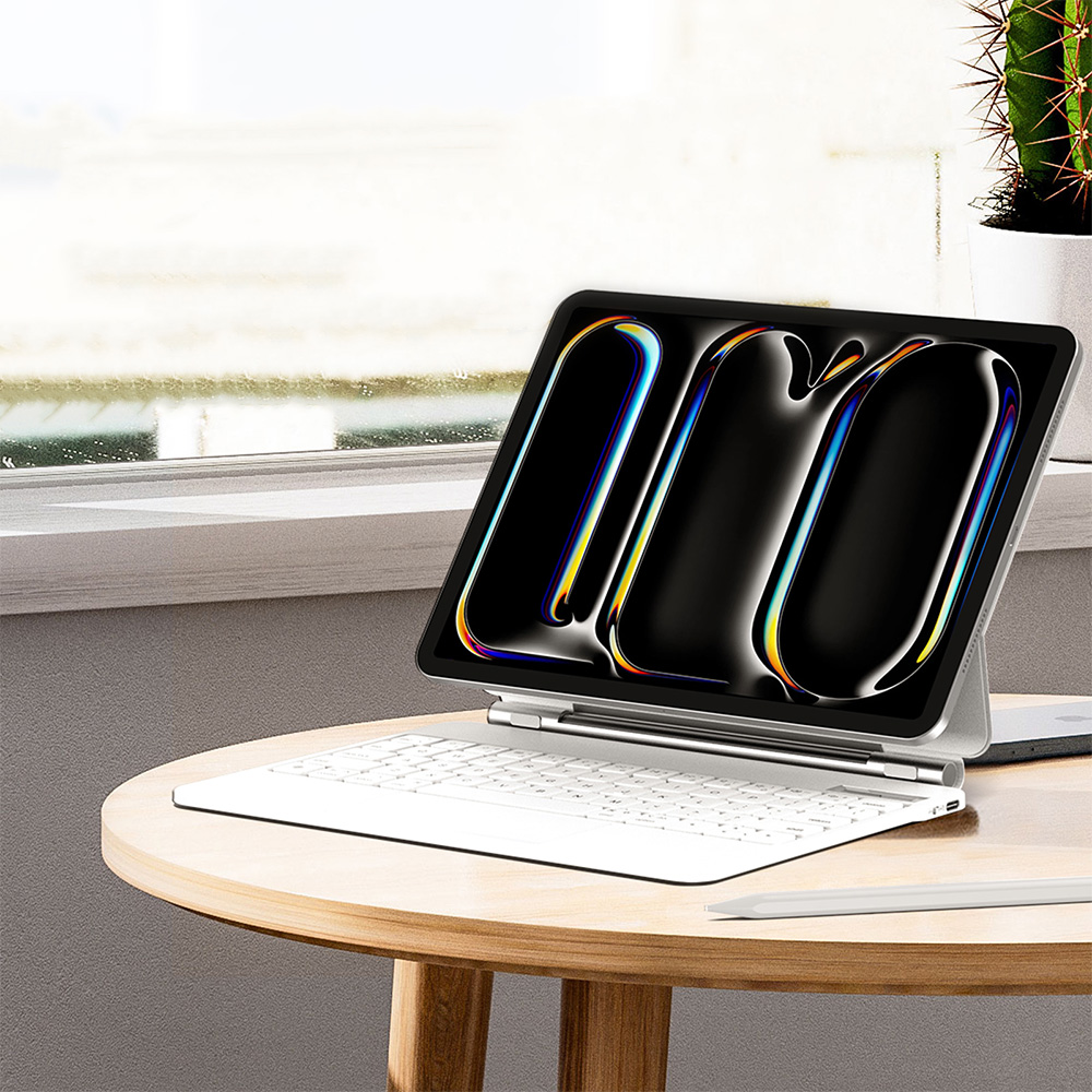 Etui z klawiaturą Bluetooth Dux Ducis (MK Series) do iPad Pro 11" 5 gen. 2024, białe